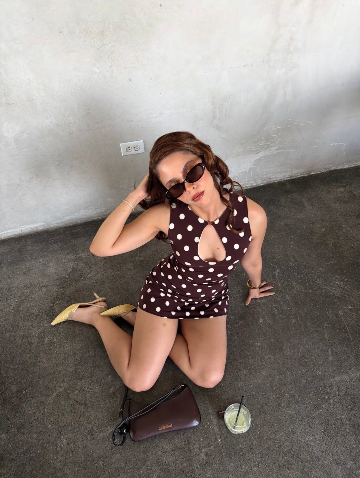 Brown Dot Dress