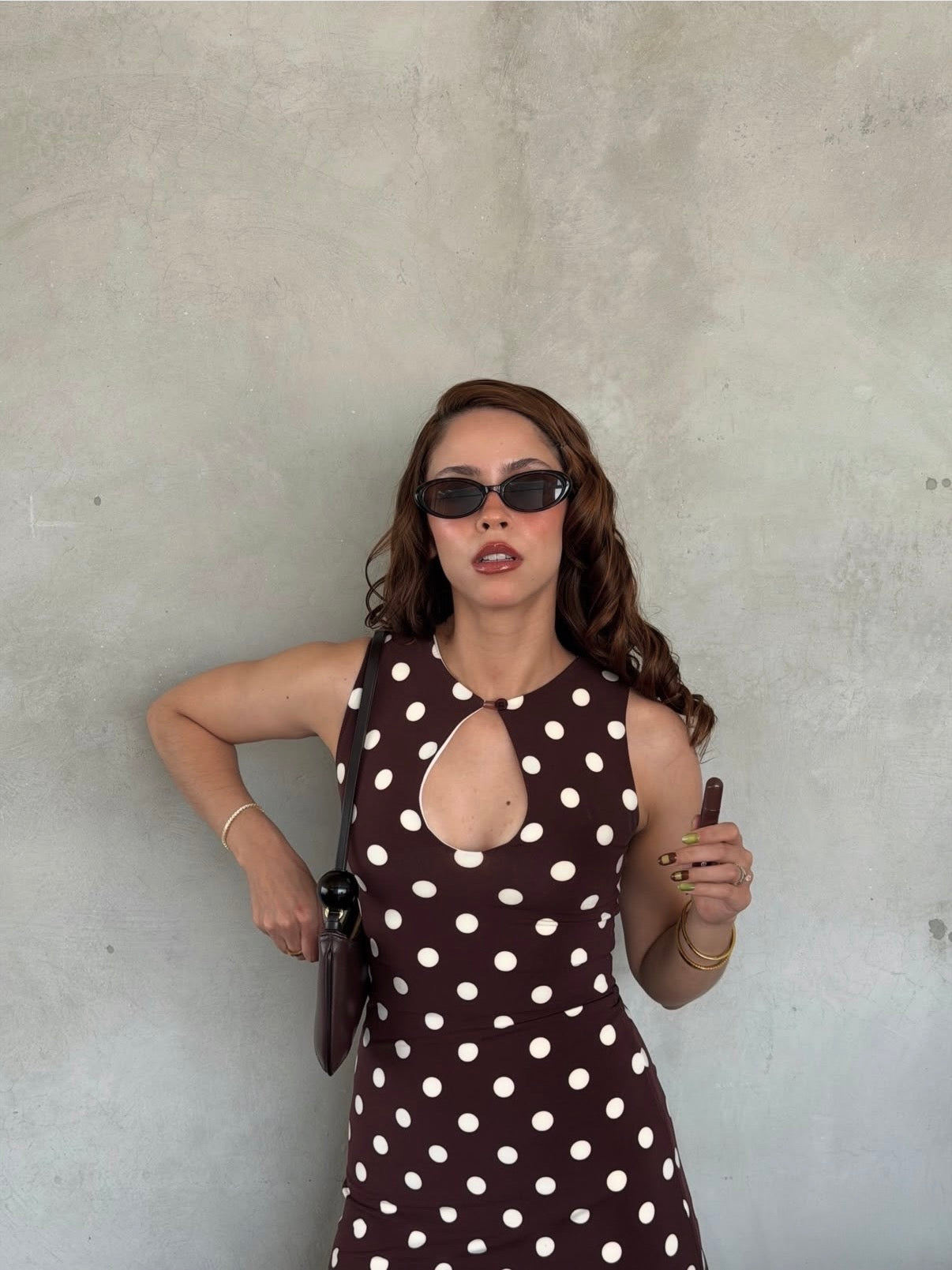 Brown Dot Dress