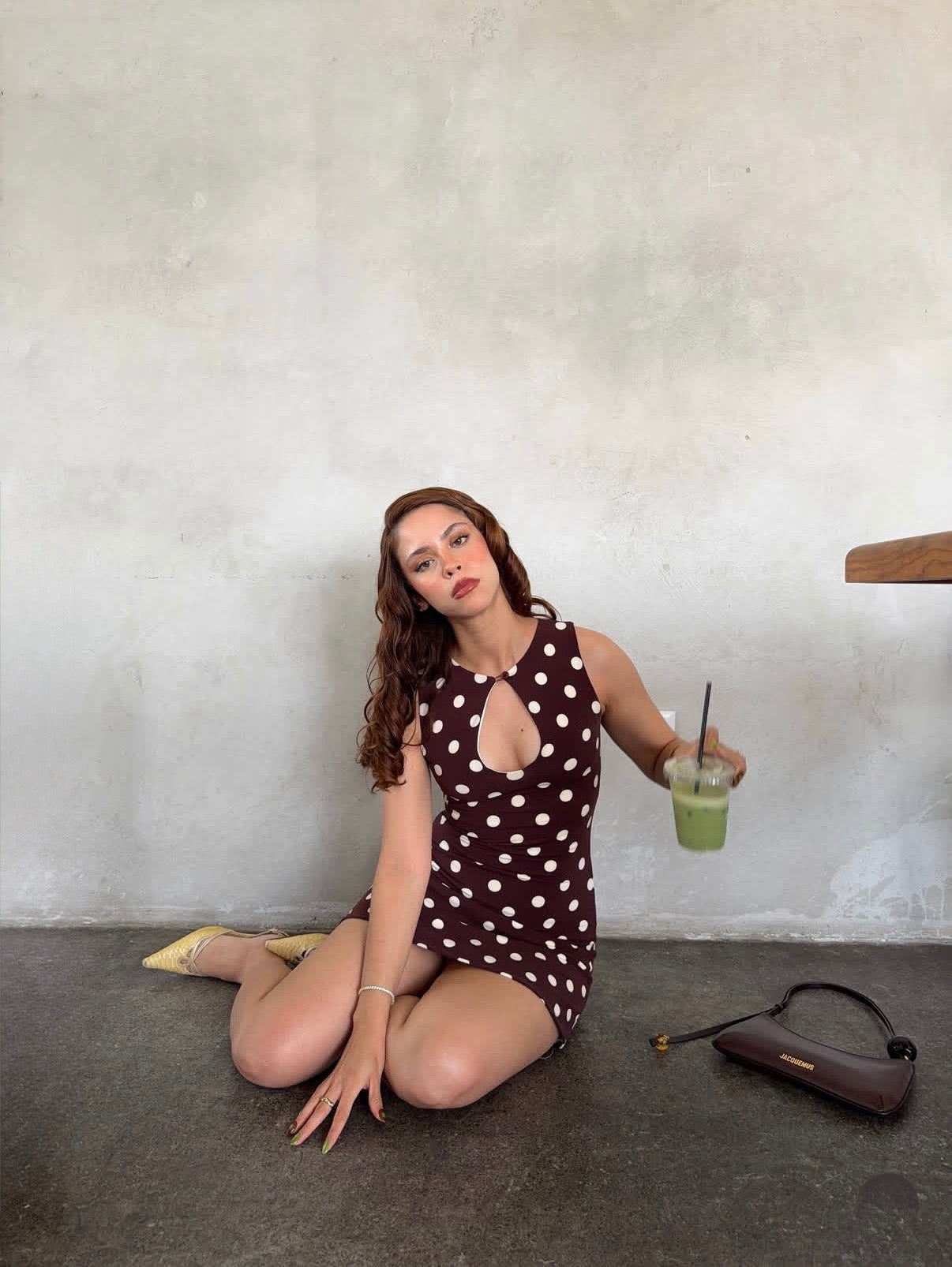 Brown Dot Dress