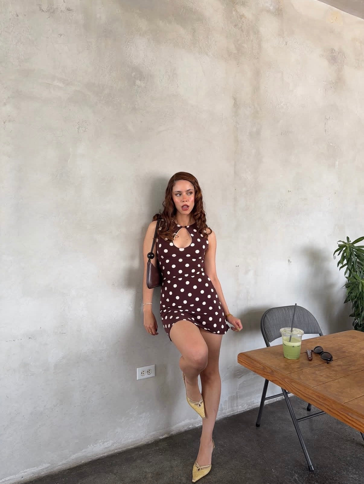 Brown Dot Dress