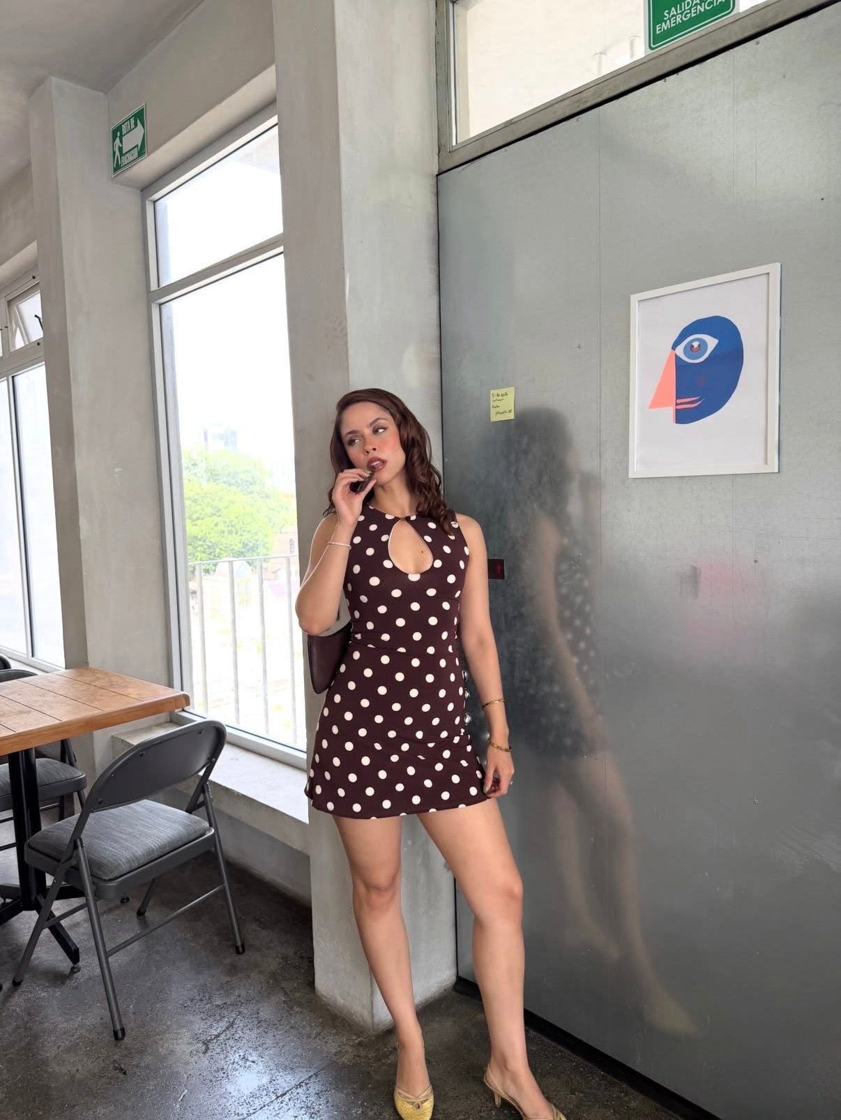 Brown Dot Dress